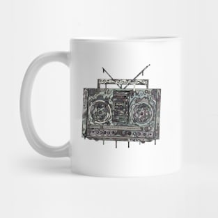 Boom Box Gray Mug